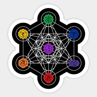 Metatron’s Cube Chakras Sticker